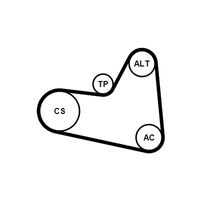 Continental - ContiT Keilrippenriemensatz, Art.-Nr. 6PK976K1