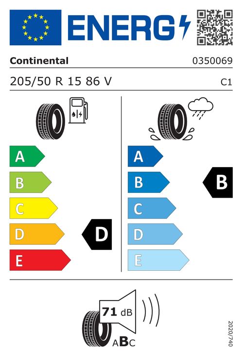 CONTINENTAL Reifen 205/50R15 86V - ContiPremiumContact 2