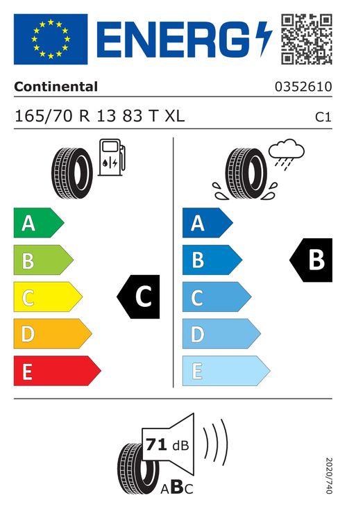 CONTINENTAL Reifen 165/70R13 83T - ContiEcoContact 3