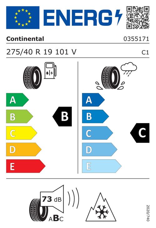 CONTINENTAL Reifen 275/40R19 101V - ContiWinterContact TS 830P