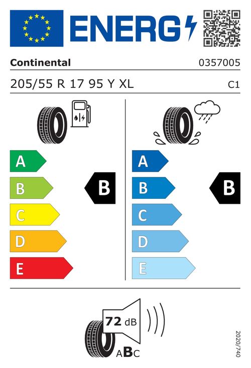 CONTINENTAL Reifen 205/55R17 95Y - ContiPremiumContact 5