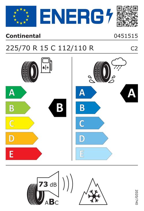 CONTINENTAL Reifen 225/70R15 112/110R - VanContact 4Season