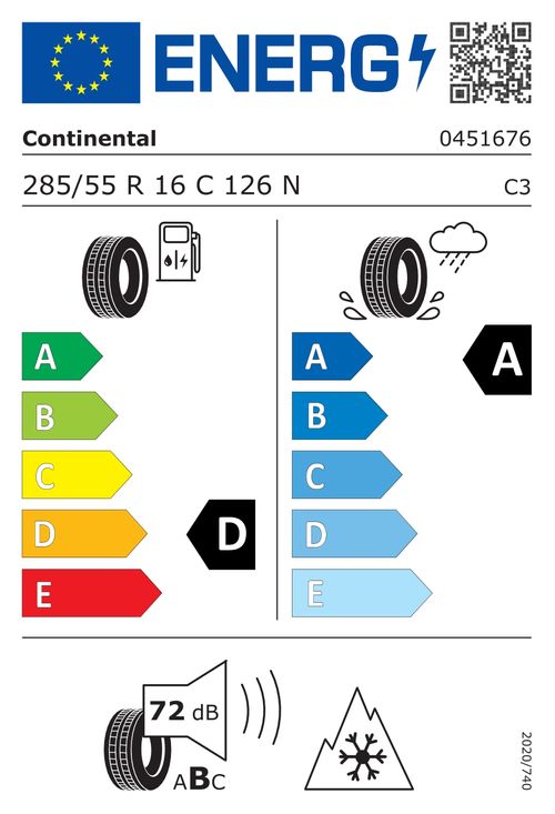 CONTINENTAL Reifen 285/55R16 126N - VanContact 4Season