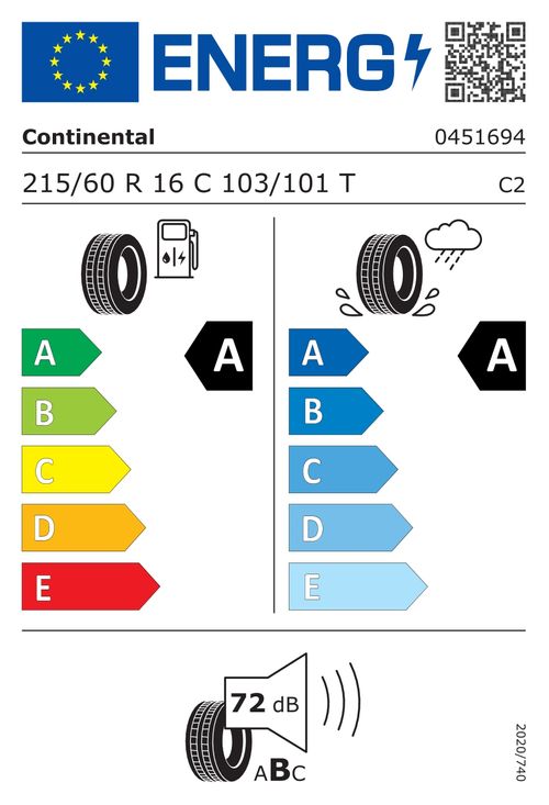 CONTINENTAL Reifen 215/60R16 103/101T - VanContact Eco