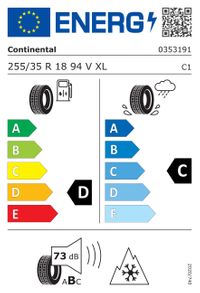 Continental Winterreifen "255/35R18 94V - ContiWinterContact TS 830P", Art.-Nr. 03531910000