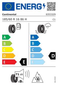 Continental Winterreifen "185/60 R16 86 H - ContiWinterContact TS 810 S SSR", Art.-Nr. 03533290000