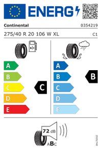 Continental Sommerreifen "275/40R20 106W - ContiSportContact 5 SSR", Art.-Nr. 03542190000
