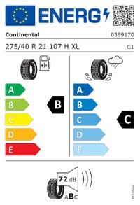 Continental Sommerreifen "275/40R21 107H - CrossContact RX", Art.-Nr. 03591700000