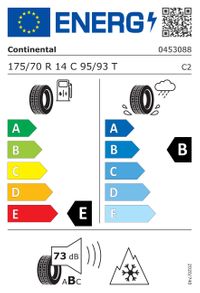 Continental Winterreifen "175/70R14 95/93T - VanContact Winter", Art.-Nr. 04530880000