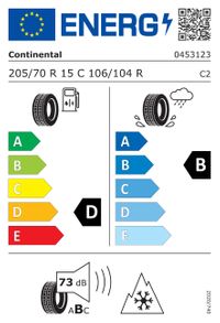 Continental Winterreifen "205/70R15 106/104R - VanContact Winter", Art.-Nr. 04531230000