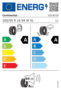 Continental Sommerreifen "[Continental] 205/55R16 94W - UltraContact NXT - ContiRe.Tex", Art.-Nr. 03143190000