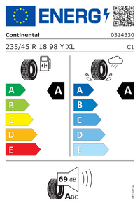 Continental Sommerreifen "[Continental] 235/45R18 98Y - UltraContact NXT - ContiRe.Tex", Art.-Nr. 03143300000