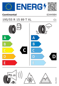 Continental Winterreifen "[Continental] 195/55R15 89T - Viking Contact 7", Art.-Nr. 03449840000