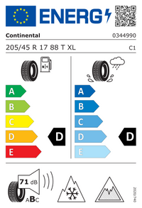 Continental Winterreifen "[Continental] 205/45R17 88T - Viking Contact 7", Art.-Nr. 03449900000