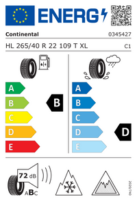 Continental Winterreifen "[Continental] 265/40R22 109T - Viking Contact 7", Art.-Nr. 03454270000