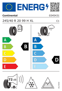 Continental Winterreifen "[Continental] 245/40R20 99H - Viking Contact 7", Art.-Nr. 03454310000
