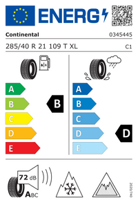 Continental Winterreifen "[Continental] 285/40R21 109T - Viking Contact 7", Art.-Nr. 03454450000