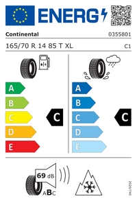 Continental Winterreifen "[Continental] 165/70R14 85T - WinterContact TS 870", Art.-Nr. 03558010000