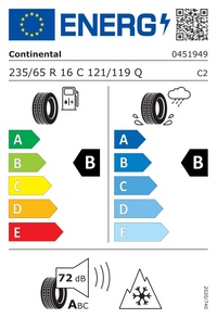 Continental Ganzjahresreifen "[Continental] 235/65R16 121/119Q - VanContact A/S Ultra", Art.-Nr. 04519490000