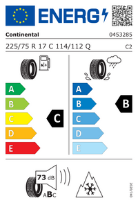 Continental Winterreifen "[Continental] 225/75R17 114/112Q - VanContact Winter", Art.-Nr. 04532850000