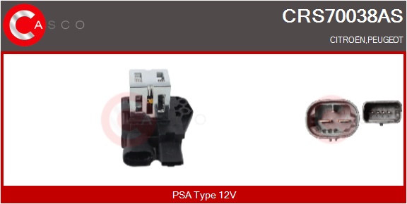 CASCO Vorwiderstand, Elektromotor-Kühlerlüfter crs70038as für Citroën/Peugeot