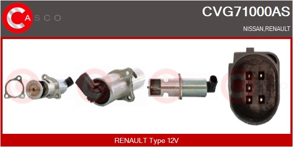 CASCO AGR-Ventil cvg71000as für RENAULT NISSAN
