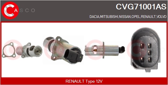 CASCO AGR-Ventil cvg71001as für GM Opel Vaughall Volvo RENAULT MITSUBISHI NISSAN