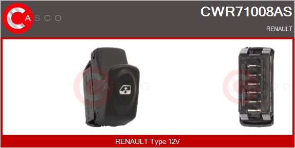 CASCO Schalter, Fensterheber cwr71008as fahrerseitig für RENAULT
