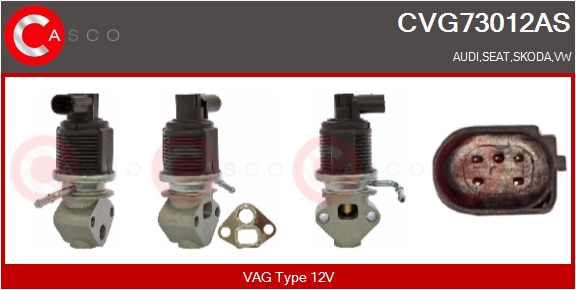 CASCO AGR-Ventil cvg73012as für VAG Audi