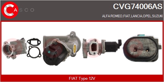 CASCO AGR-Ventil cvg74006as für Opel GM Fiat Suzuki