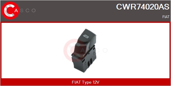 CASCO Schalter, Fensterheber cwr74020as fahrerseitig für Fiat Citroën/Peugeot