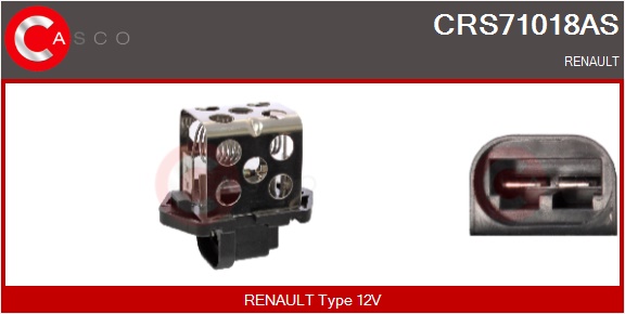 CASCO Vorwiderstand, Elektromotor-Kühlerlüfter crs71018as für RENAULT