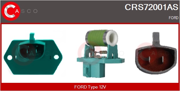 CASCO Vorwiderstand, Elektromotor-Kühlerlüfter crs72001as für Ford