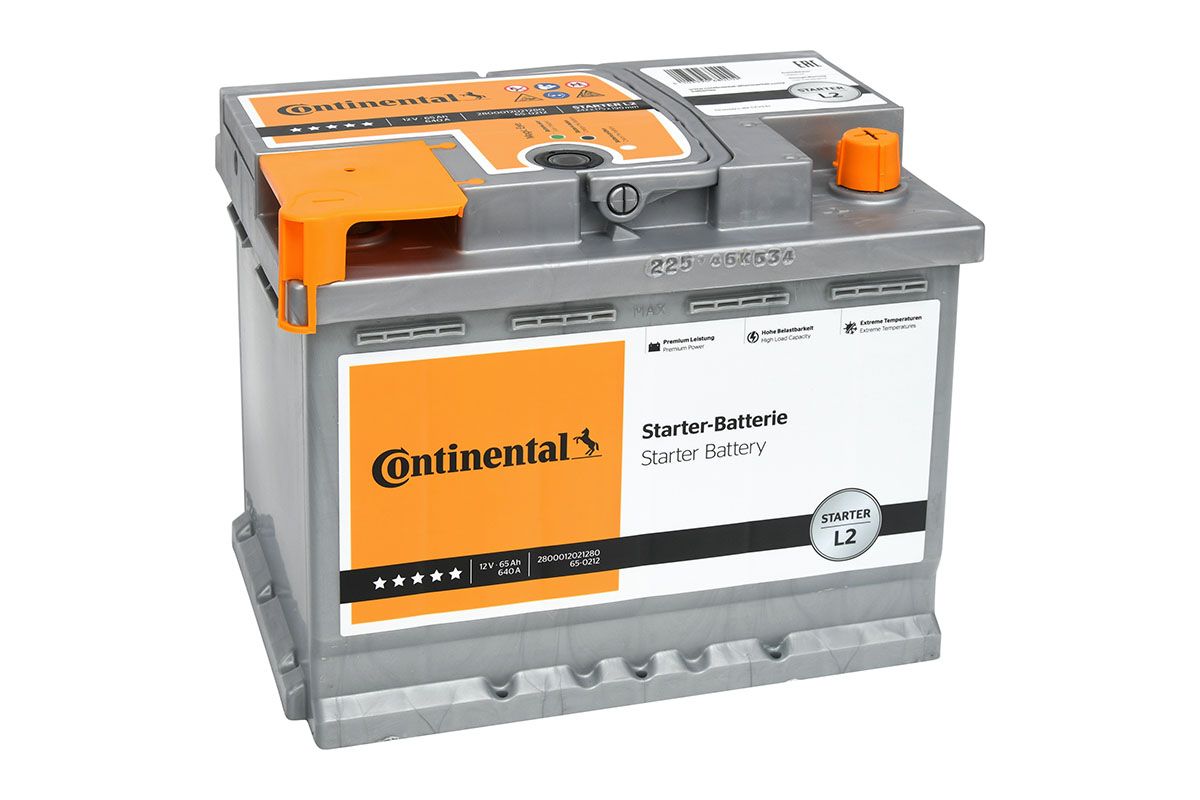 CONTINENTAL Versorgungsbatterie 12V, 65 Ah, 640 A 2800012021280 15.536KG für Ford CHEVROLET Fiat Volvo Opel Citroën Mercedes MINI Skoda VW Audi