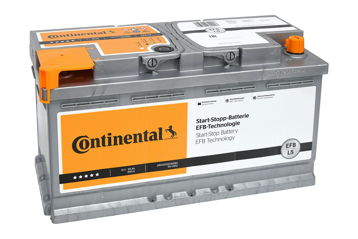 CONTINENTAL Starterbatterie EFB 12V, 95 Ah, 850 A 2800012041280 12V 68Ah 850A für ALFA ROMEO VW RENAULT