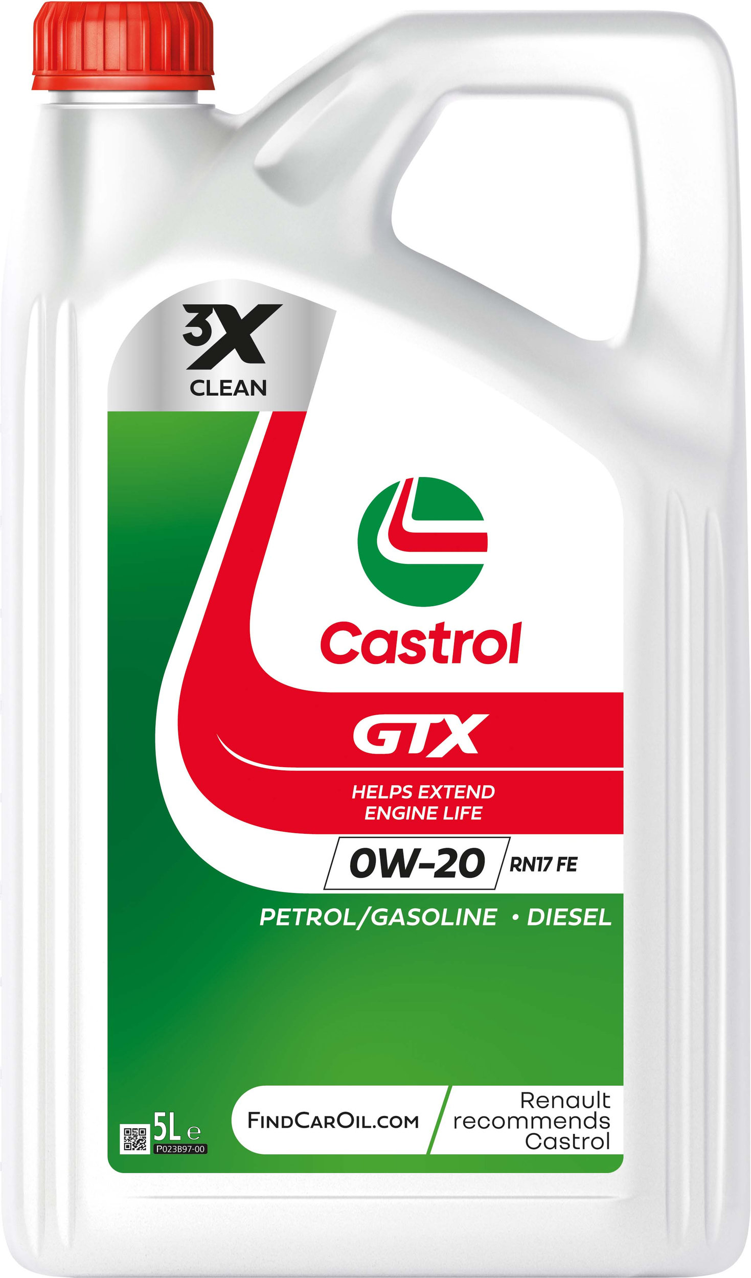 Castrol GTX 0W-20 RN17 FE Motoroel 5 Liter Kanister