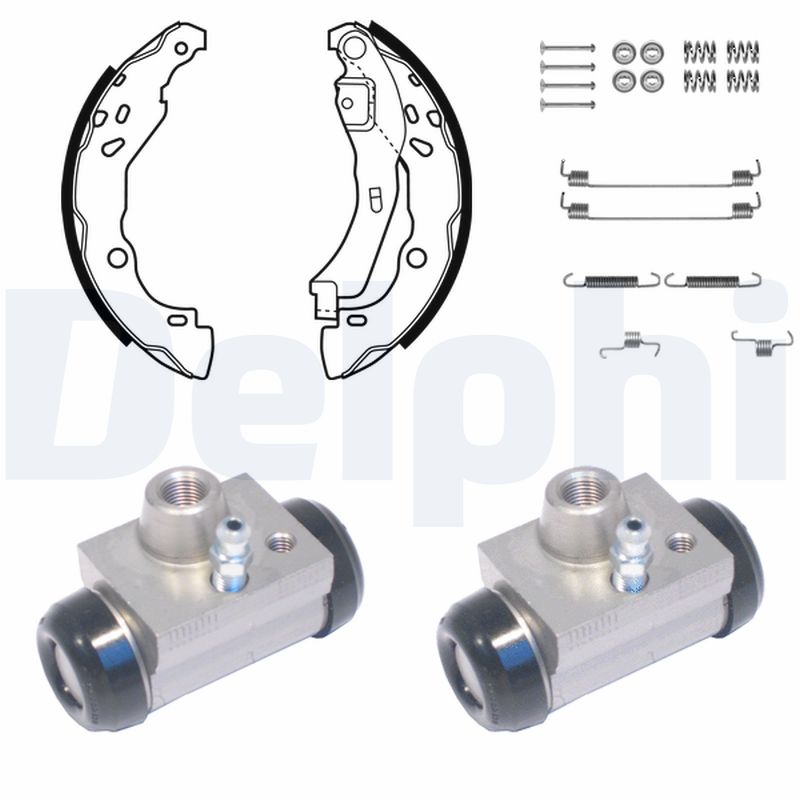 Für DELPHI LOCKHEED HAMULCE KP1077 PRE-ASSEMBLED BRAKE DRUM KIT RENAULT - Bild 8