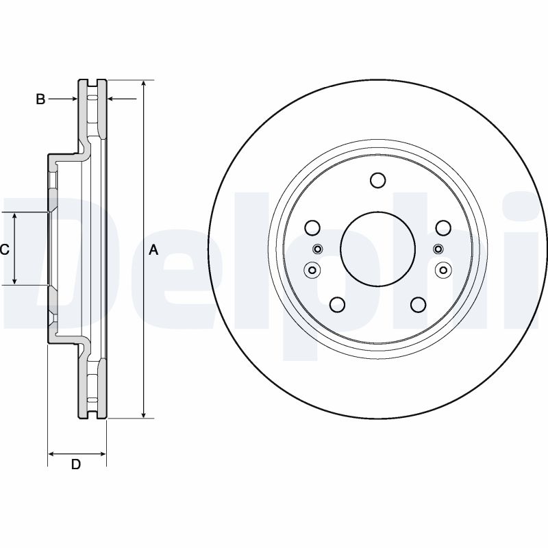 Delphi Bremsscheibe Bg4764c 280Mm 22Mm Für Suzuki