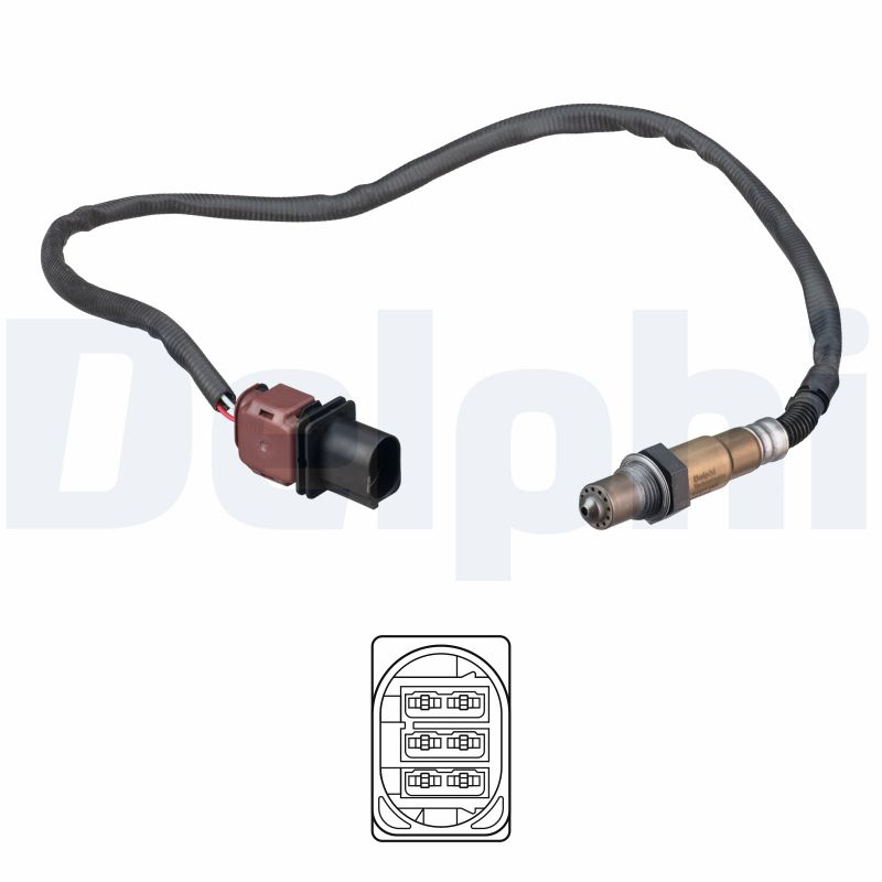Für DELPHI ES21165-12B1 Oxygen Sensor ES21165-12B1 Lambda probe (650mm) fits: F - Bild 10