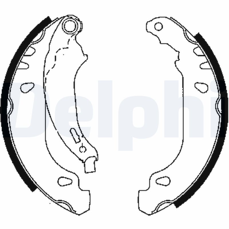 Delphi LS1848 Bremsbackensatz 4 Bremsbacken Trommelbremse für Peugeot - Bild 5