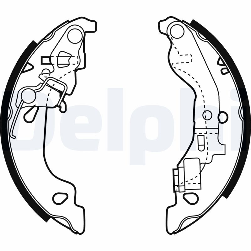 Delphi LS1858 Bremsbackensatz 4 Bremsbacken Trommelbremse für Fiat - Bild 3