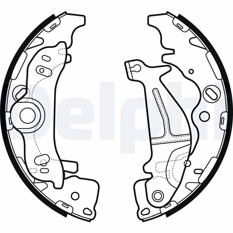 Delphi LS2138 Bremsbackensatz 4 Bremsbacken Trommelbremse für Hyundai - Bild 6
