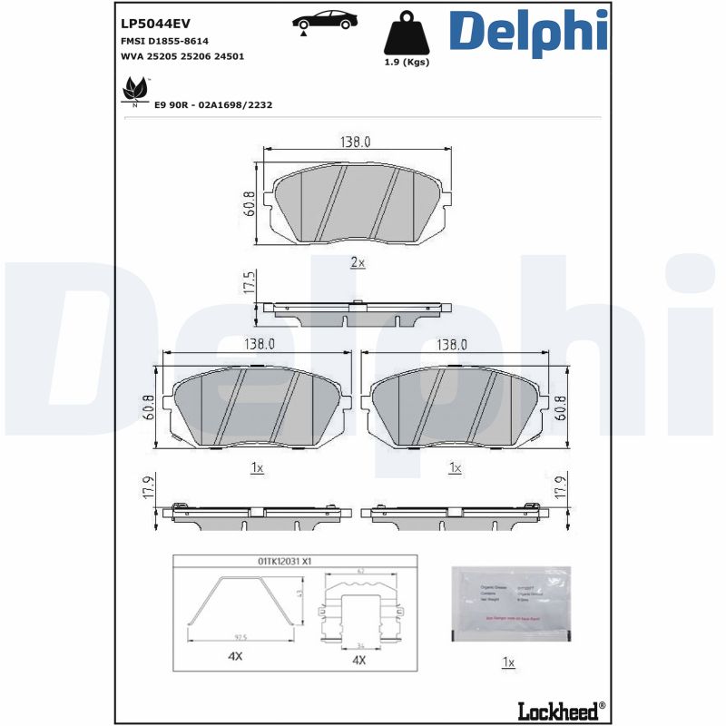Delphi Bremsbelagsatz Lp5044ev - Bild 8