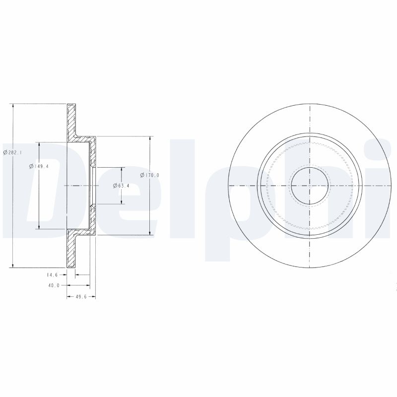 Delphi Bremsscheibe Bg3761 278Mm 10Mm Für Nissan