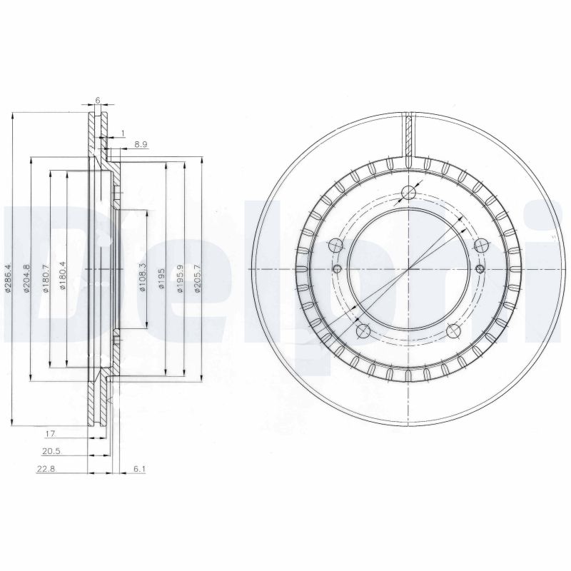 Delphi Bremsscheibe Bg3820 287Mm 17Mm Für Suzuki