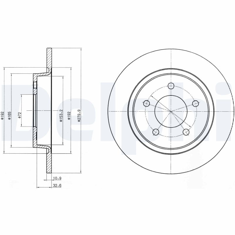 Delphi Bremsscheibe Bg3930 280Mm 11Mm Für Mazda