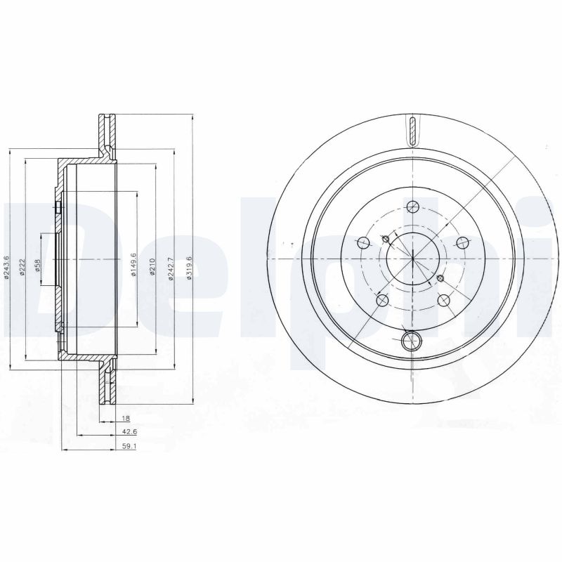 Delphi Bremsscheibe Bg4267 320Mm 18Mm Für Subaru