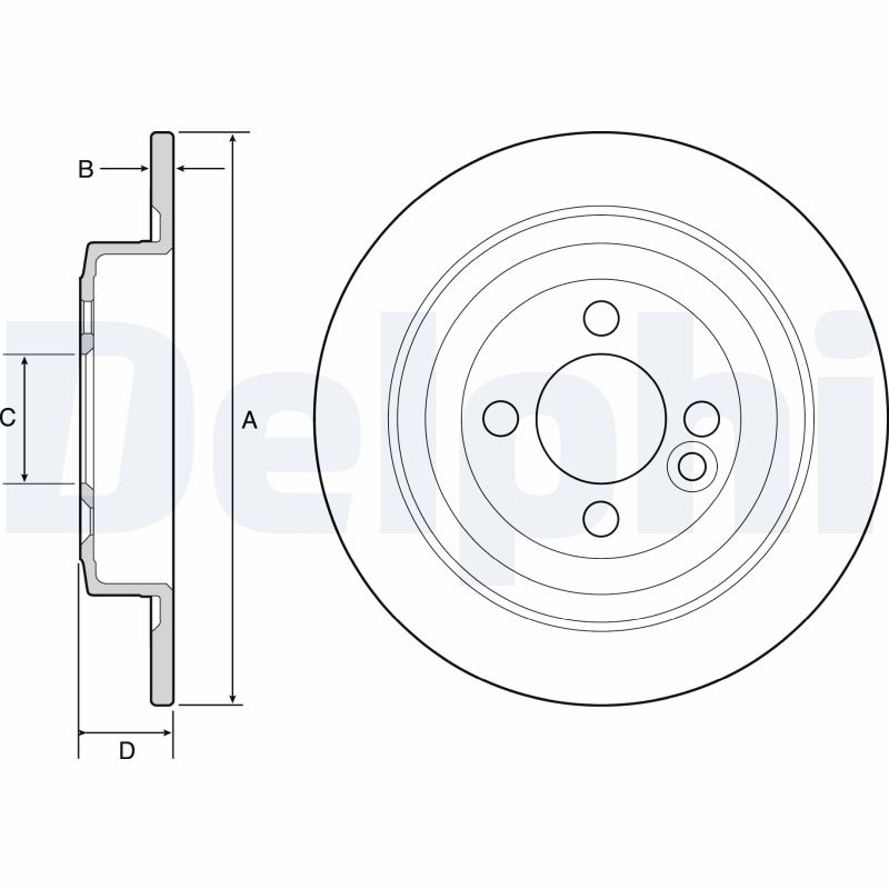 DELPHI Bremsscheibe bg4560c 280mm 10mm für BMW