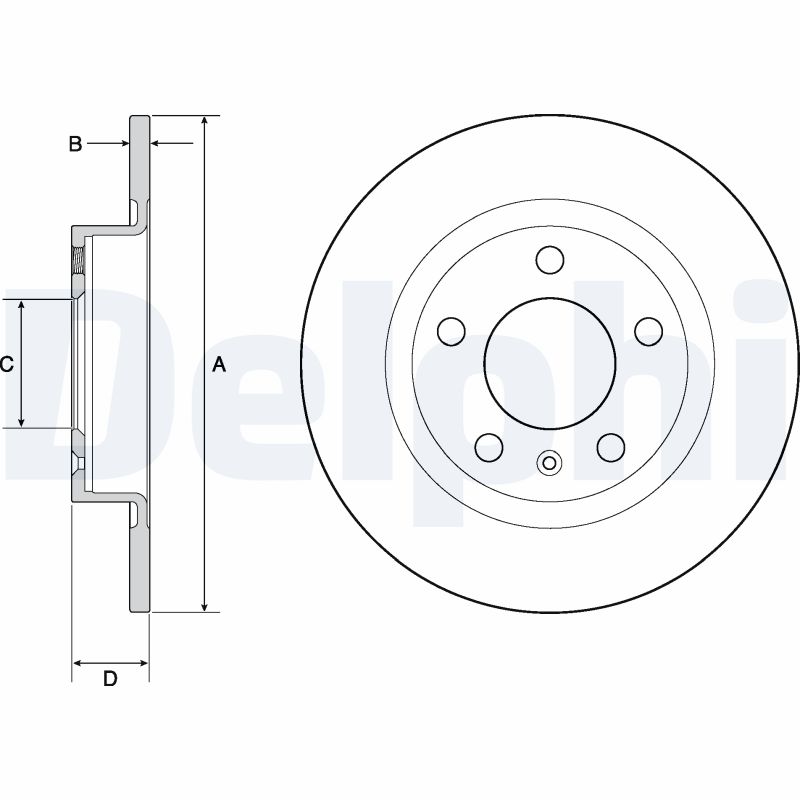 Delphi Bremsscheibe Bg4675 264Mm 10Mm Für Opel