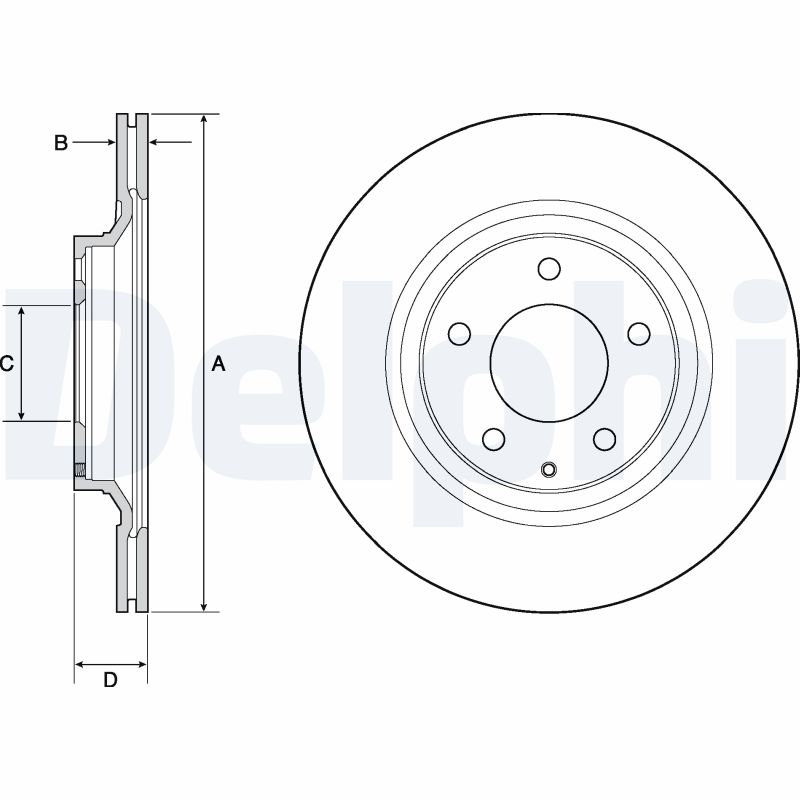 Delphi Bremsscheibe Bg4693c 302Mm 18Mm Für Mazda